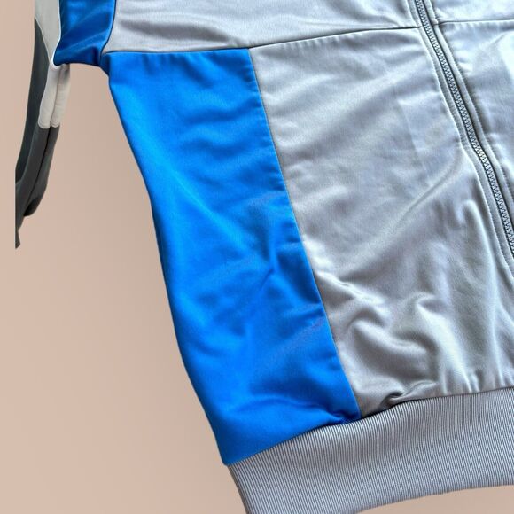 VTG 90’s Cheetah Mervyns Track Bomber Jacket Gray Blue Large Dallas Cowboys - Picture 7 of 9